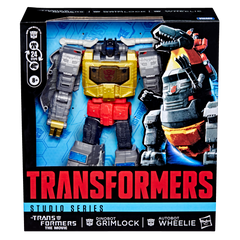 Transformers Studio Series The Transformers: The Movie Dinobot Grimlock and Autobot Wheelie