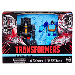 Transformers Studio Series MTMTE Collection Deluxe Class Transformers: Devastation Ground Soldier and Elite Seeker