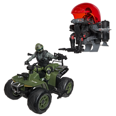 G.I. Joe Classified Series #218, Snake Eyes & Varmint ATV Vs. Stealth Viper & Cobra Stealth Flight Pod (Trubble Bubble)
