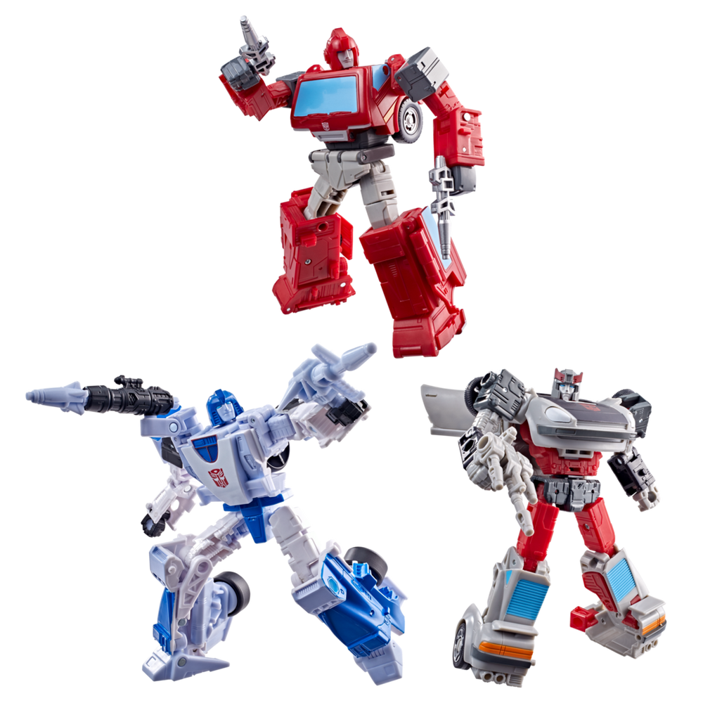 Transformers Age of the Primes Autobot Mirage, Ironhide, and Bluestreak