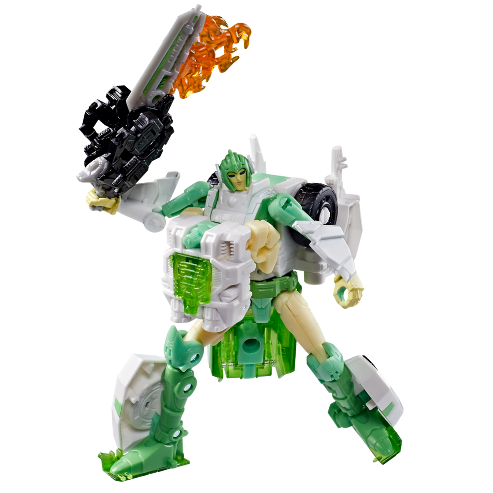 Transformers Generations War for Cybertron: Siege Deluxe Class Autobot Greenlight with Dazzlestrike