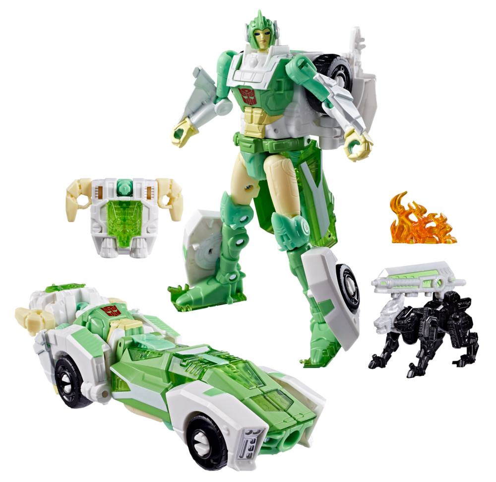 Transformers Generations War for Cybertron: Siege Deluxe Class Autobot Greenlight with Dazzlestrike
