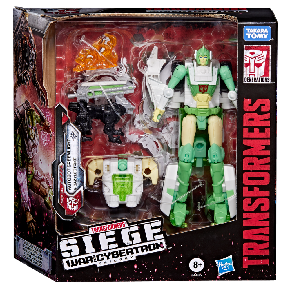 Transformers Generations War for Cybertron: Siege Deluxe Class Autobot Greenlight with Dazzlestrike