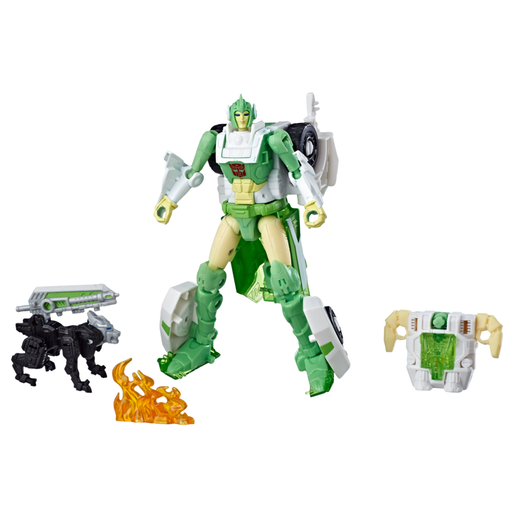 Transformers Generations War for Cybertron: Siege Deluxe Class Autobot Greenlight with Dazzlestrike