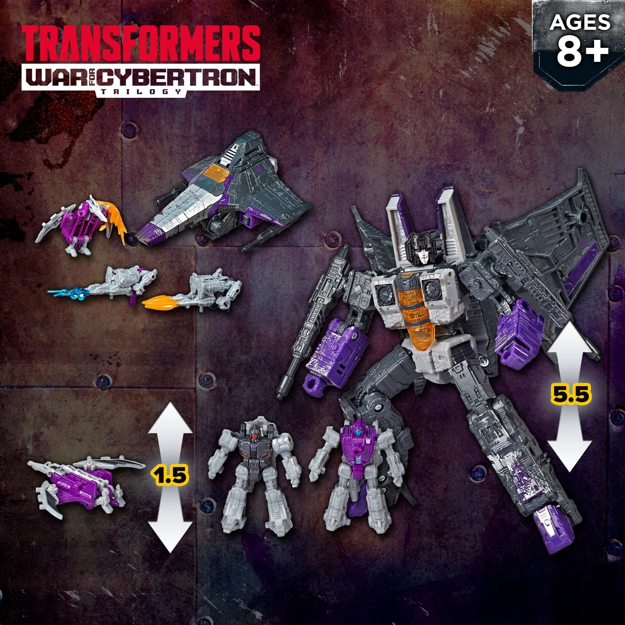 Transformers Toys Generations War for Cybertron Voyager WFC-S27 Decepticon Phantomstrike Squadron 4-Pack - Final Strike Figure Series: Part 2