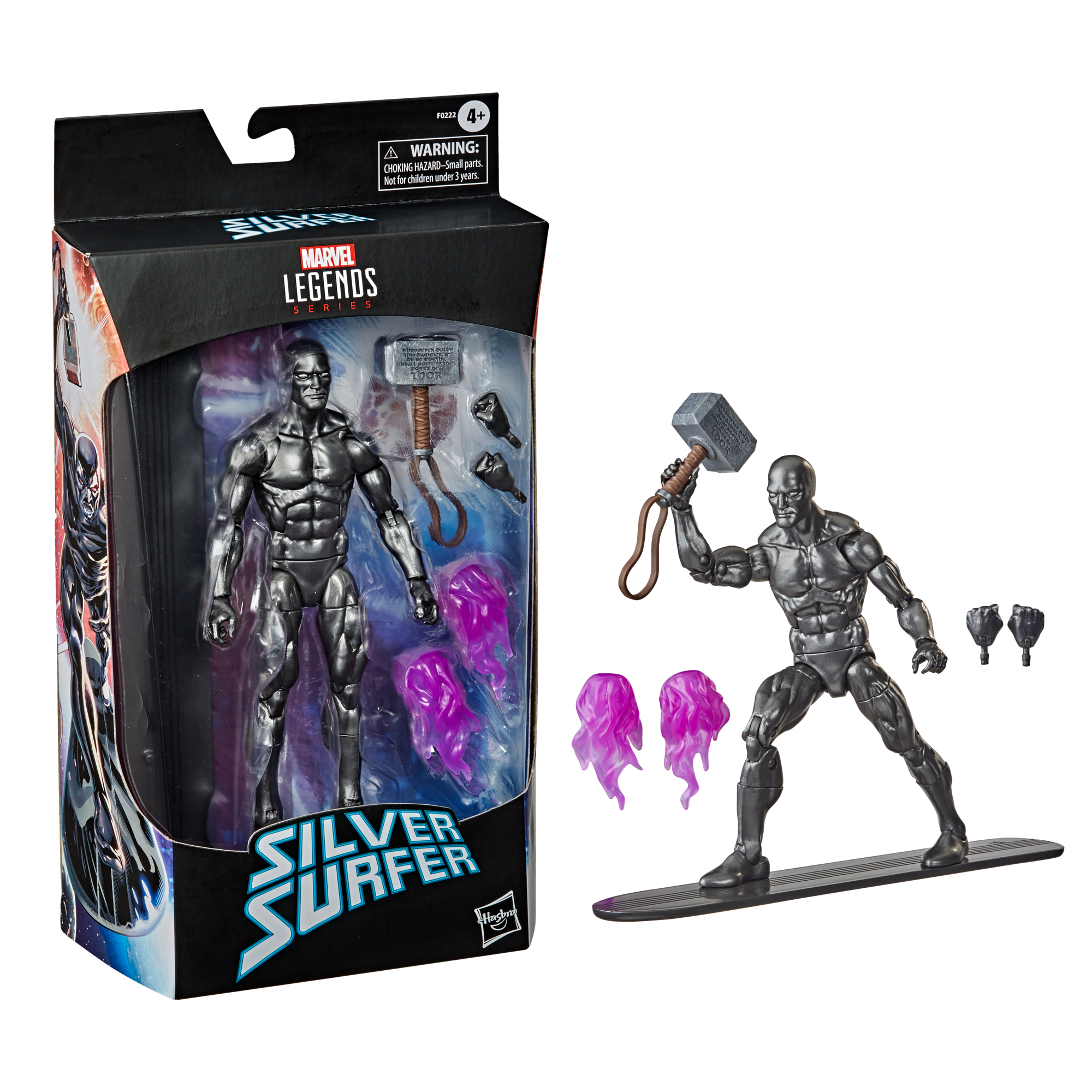 Hasbro Marvel Legends Series Silver Surfer With Mjolnir