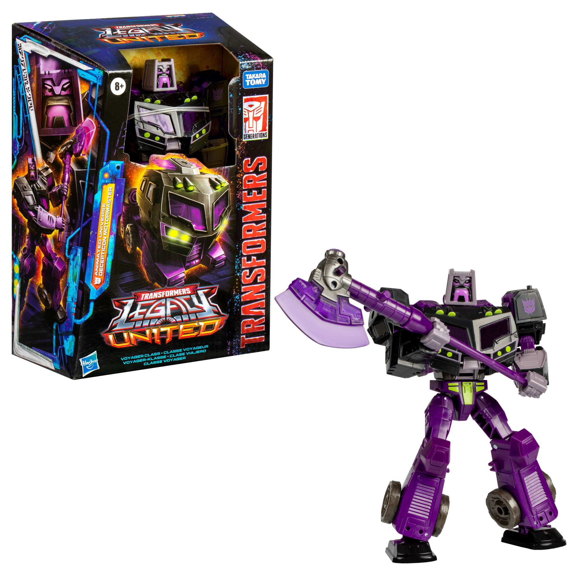 Transformers Legacy United Voyager Class Transformers: Animated Universe Decepticon Motormaster