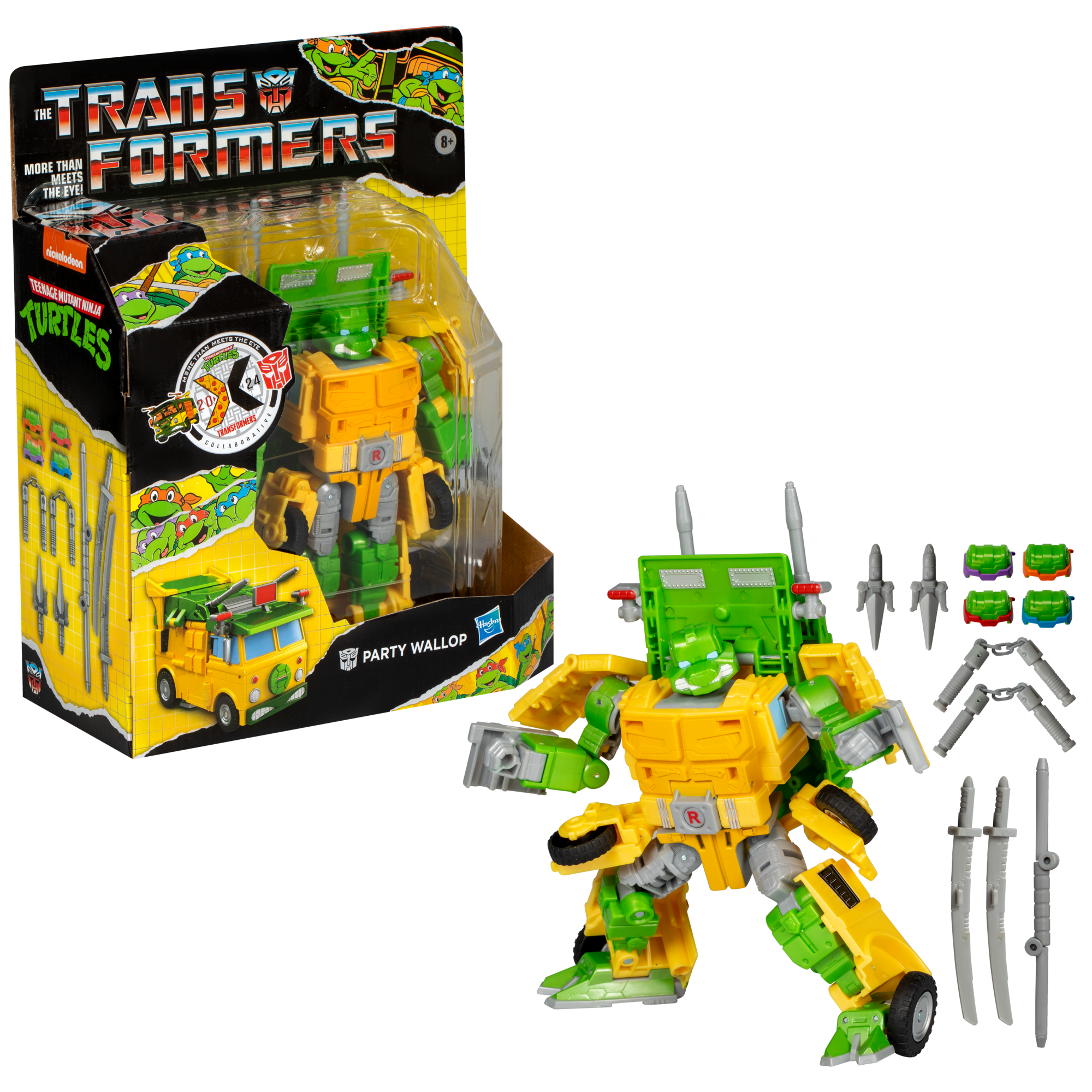 Transformers Collaborative Teenage Mutant Ninja Turtles x Transformers Party Wallop Figure