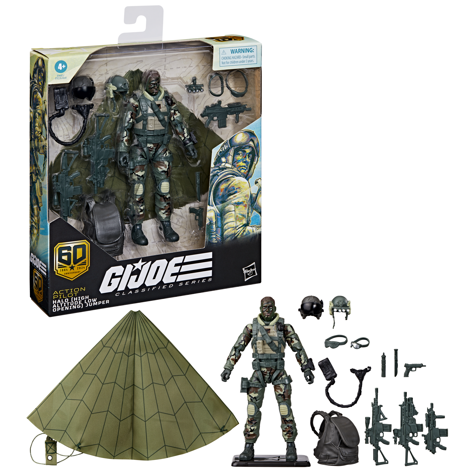 G.I. Joe Classified Series 60th Anniversary Action Pilot - HALO (High Altitude Low Opening) Jumper Figure