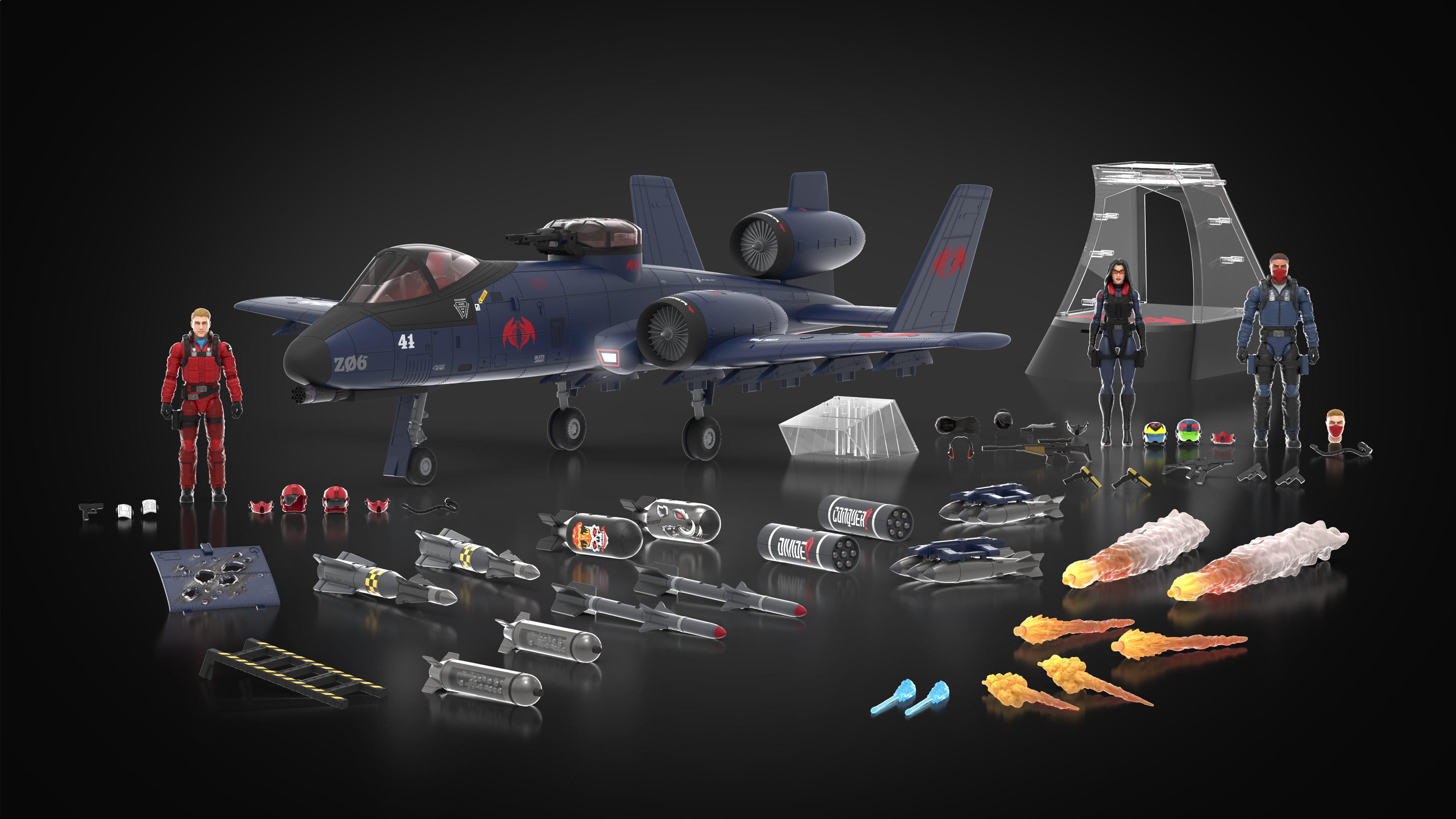 G.I. JOE CLASSIFIED SERIES COBRA RATTLER GROUND ATTACK JET