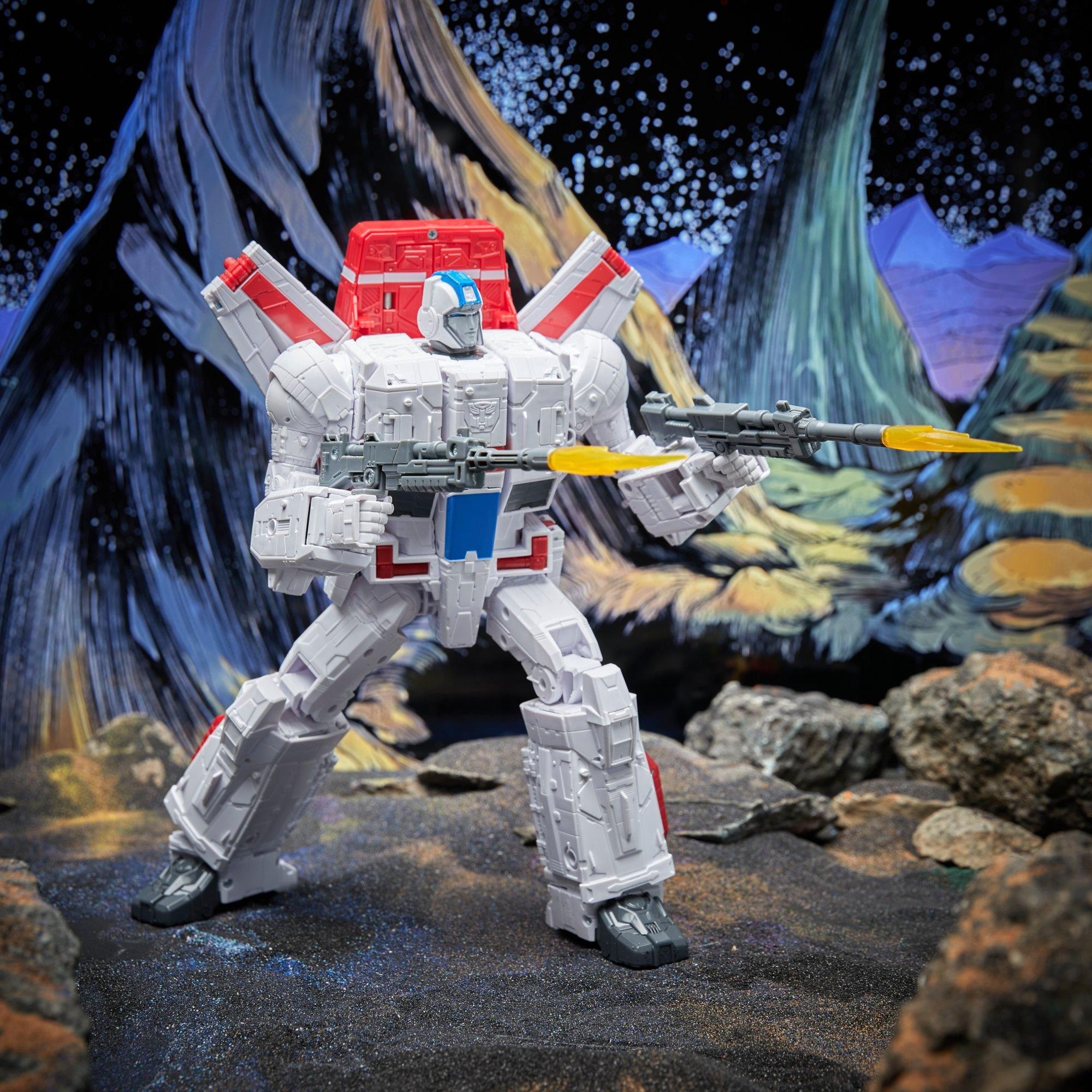 Transformers Void Rivals Autobot Jetfire, Zertonian Solila, and Agorrian Darak