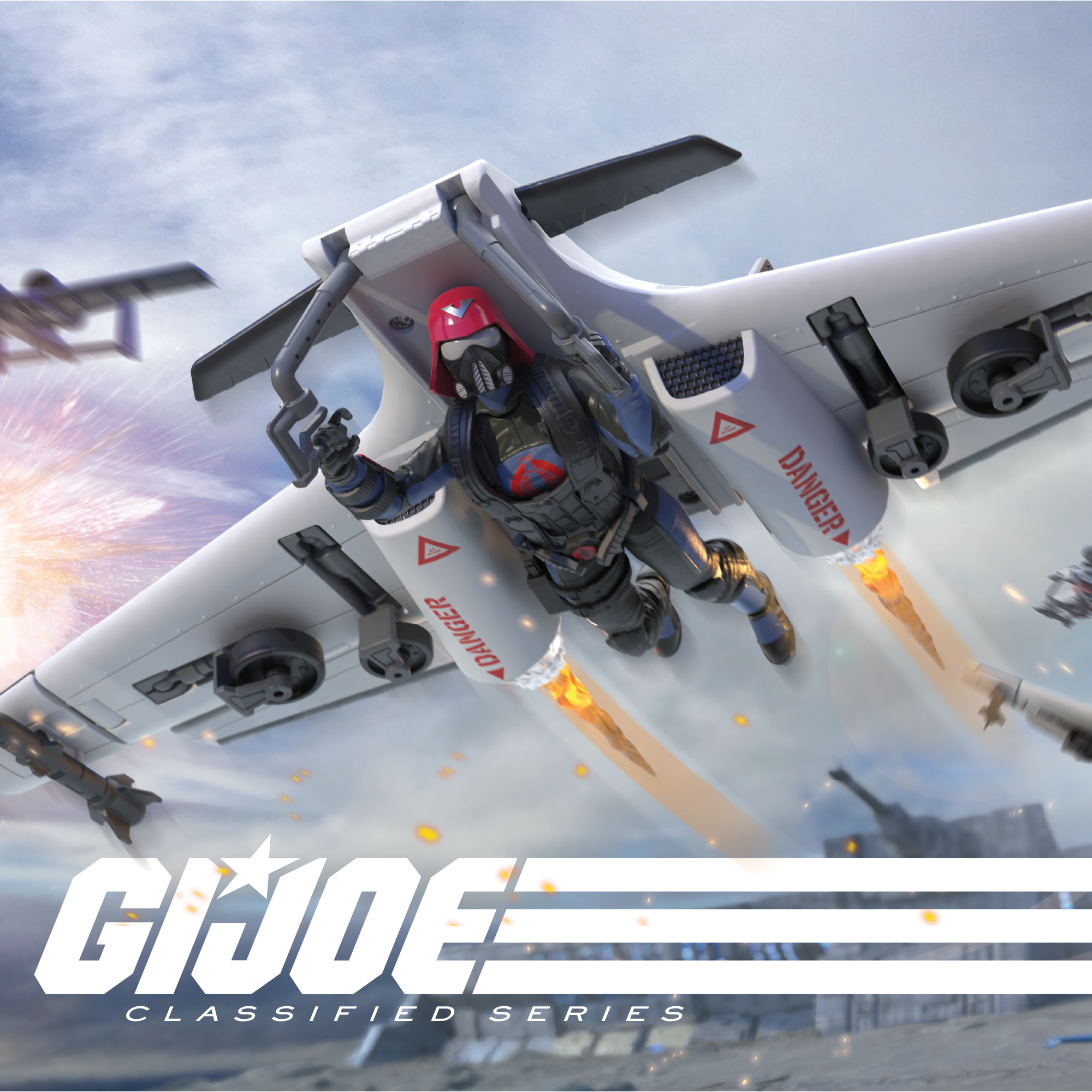 G.I. Joe Classified Series #152, Cobra Pilot Action Figure & Cobra C.L.A.W. (Covert Light Aerial Weapon)
