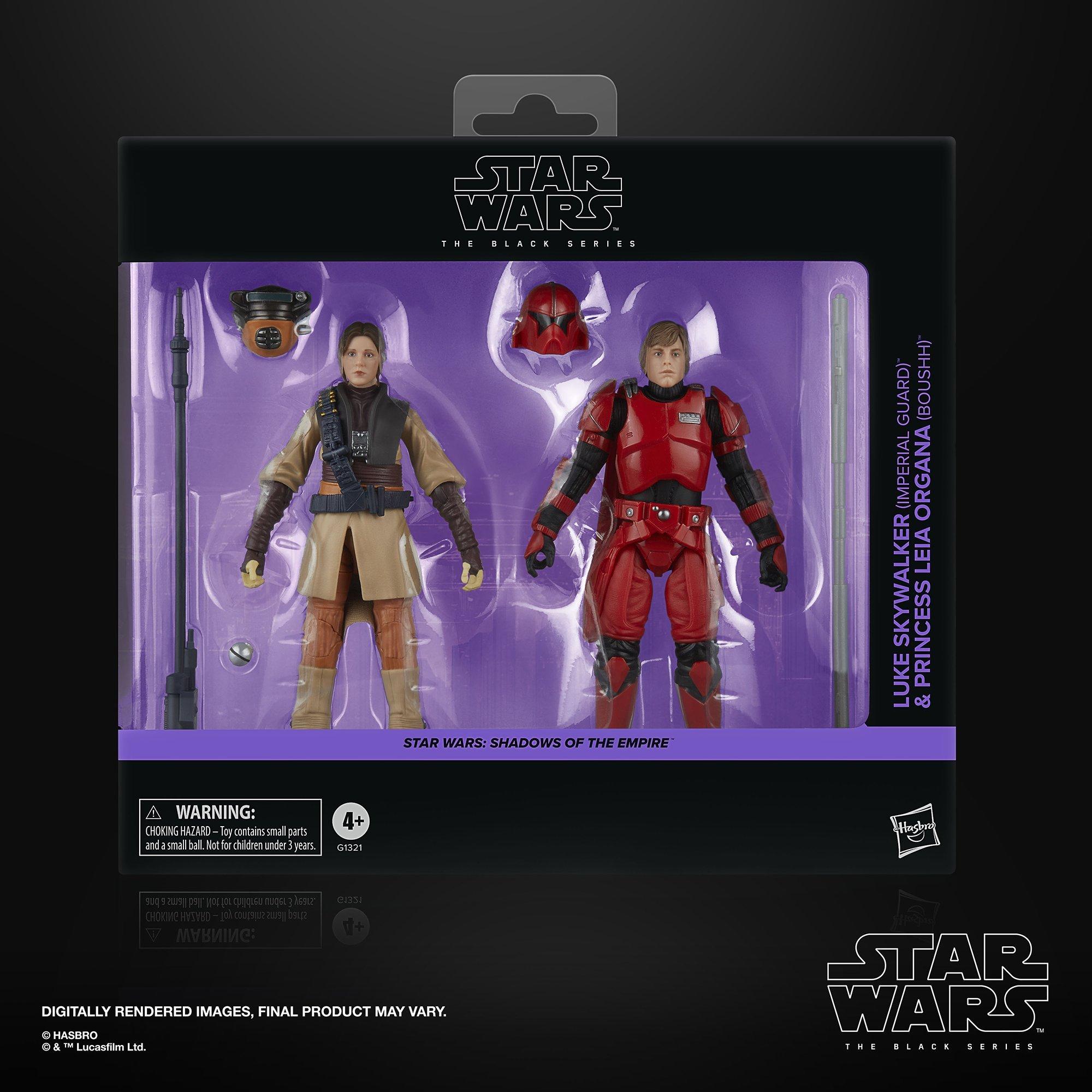 STAR WARS The Black Series Luke Skywalker (Imperial Guard) & Princess Leia Organa (Boushh)
