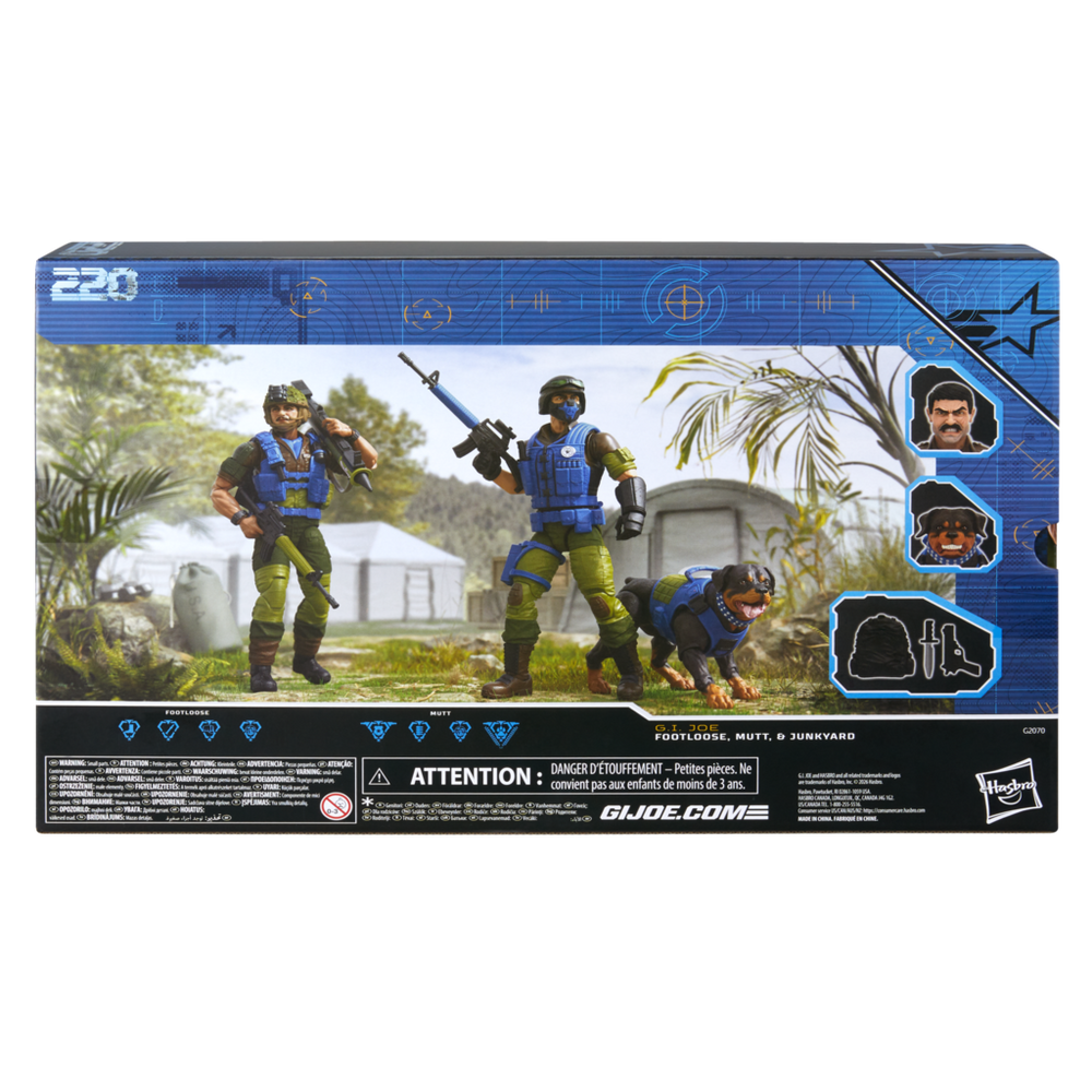 G.I. Joe Classified Series #220, Mad Marauders Footloose, Mutt, & Junkyard