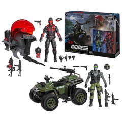 G.I. Joe Classified Series #218, Snake Eyes & Varmint ATV Vs. Stealth Viper & Cobra Stealth Flight Pod (Trubble Bubble)