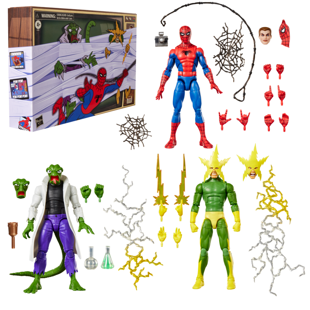 Marvel Legends Series Spider-Man, Marvel's Lizard, & Marvel's Electro