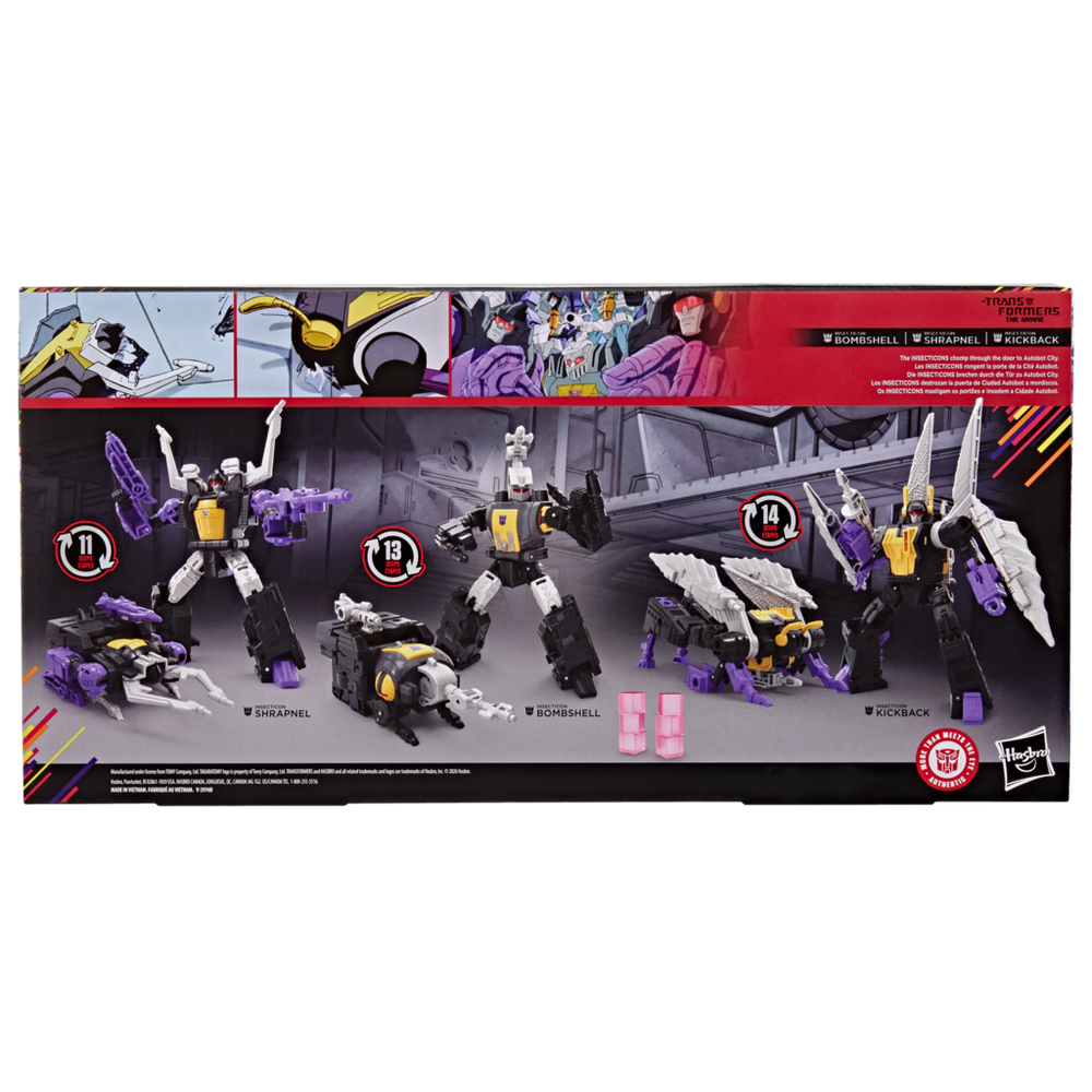 Transformers Studio Series The Transformers: The Movie MTMTE Collection Insecticon Bombshell, Insecticon Shrapnel, & Insecticon Kickback