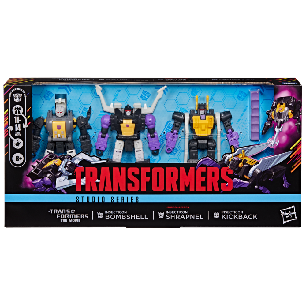 Transformers Studio Series The Transformers: The Movie MTMTE Collection Insecticon Bombshell, Insecticon Shrapnel, & Insecticon Kickback
