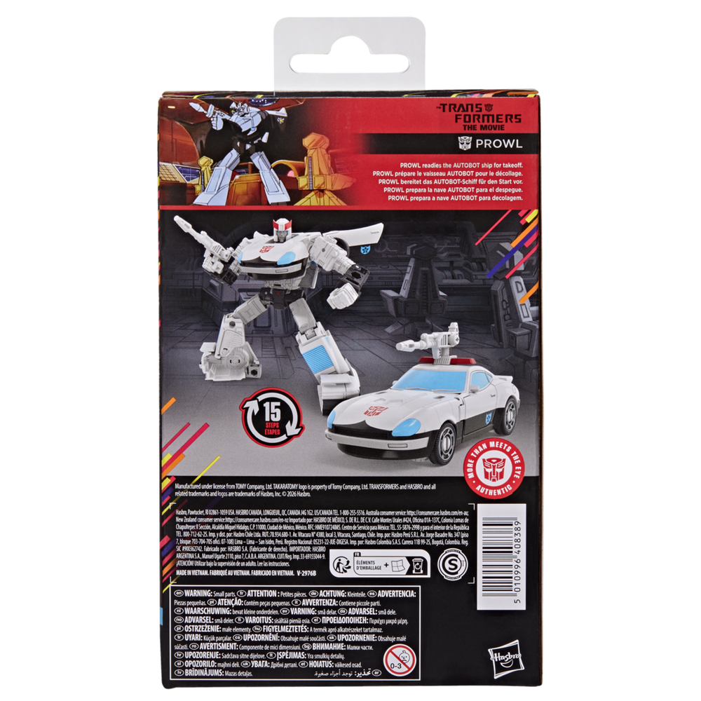Transformers Studio Series MTMTE Collection The Transformers: The Movie Deluxe Class Prowl