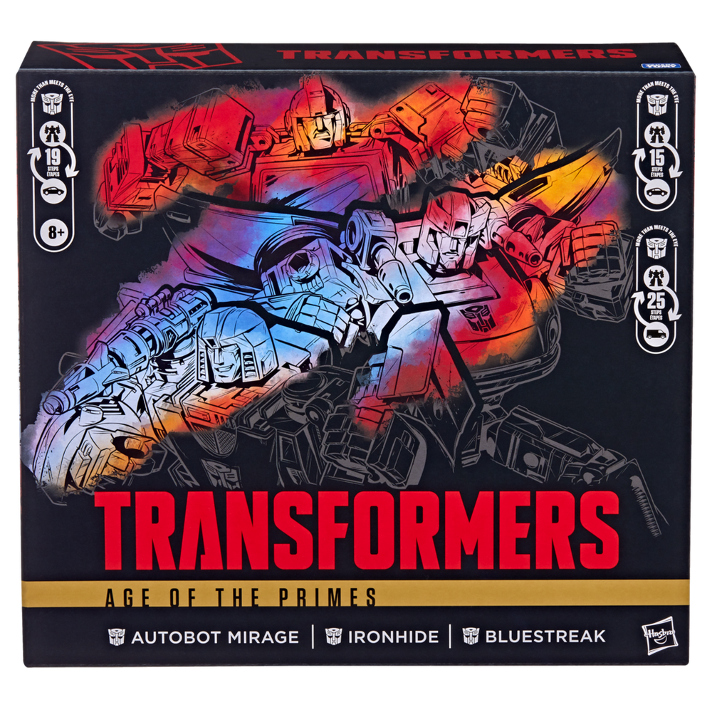 Transformers Age of the Primes Autobot Mirage, Ironhide, and Bluestreak