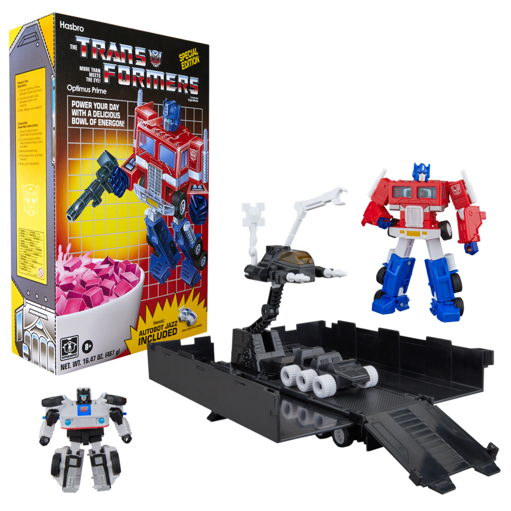 Transformers Optimus Prime & Autobot Jazz Cereal Box Set
