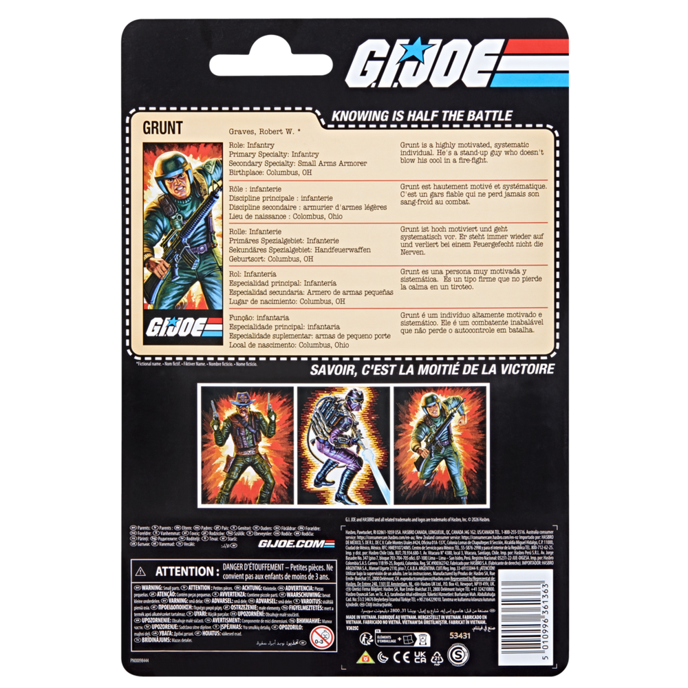 G.I. Joe Classified Series Retro Cardback Robert "Grunt" Graves