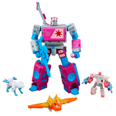 Transformers Jem and the Holograms Autobot Blaster & KP Glit, KP Sundor, and KP Rosanna