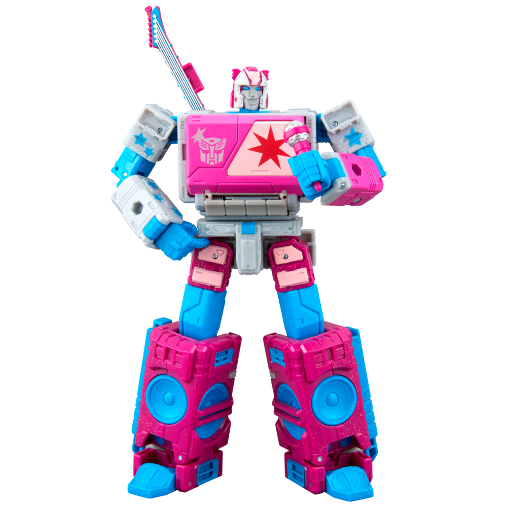 Transformers Jem and the Holograms Autobot Blaster & KP Glit, KP Sundor, and KP Rosanna