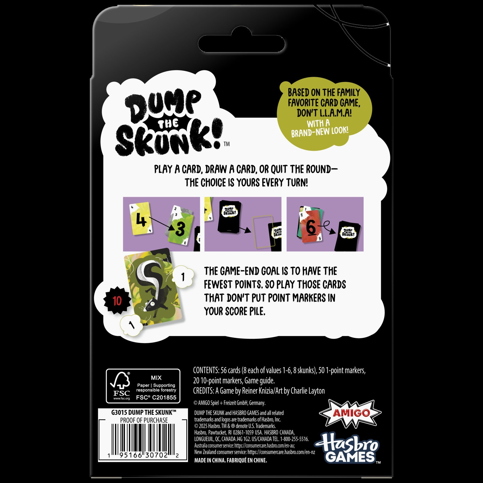 Dump the Skunk! Family Card Game