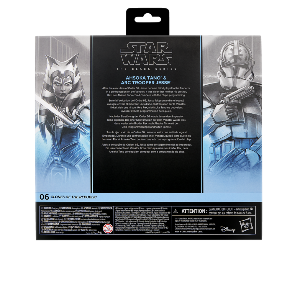 STAR WARS The Black Series Ahsoka Tano & ARC Trooper Jesse, The Clone Wars