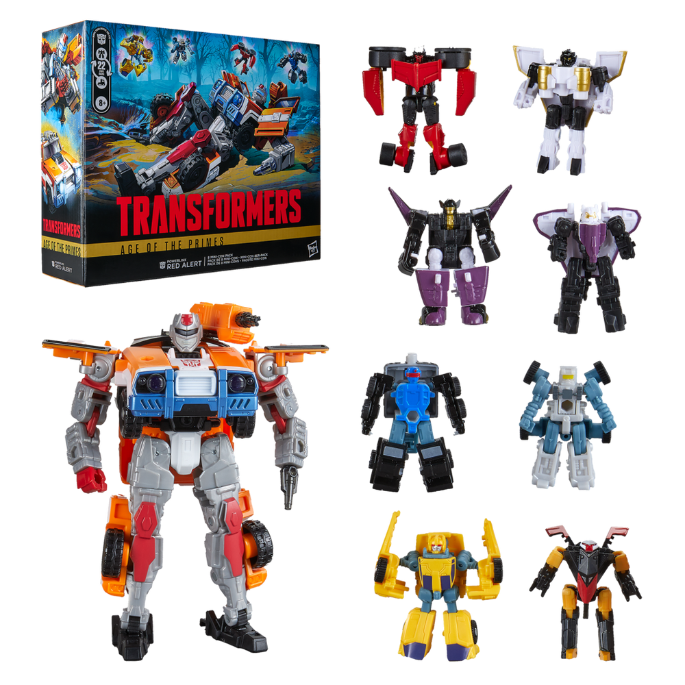 Transformers Age of the Primes Voyager Class Powerlinx Red Alert and 8 Mini-Con Pack