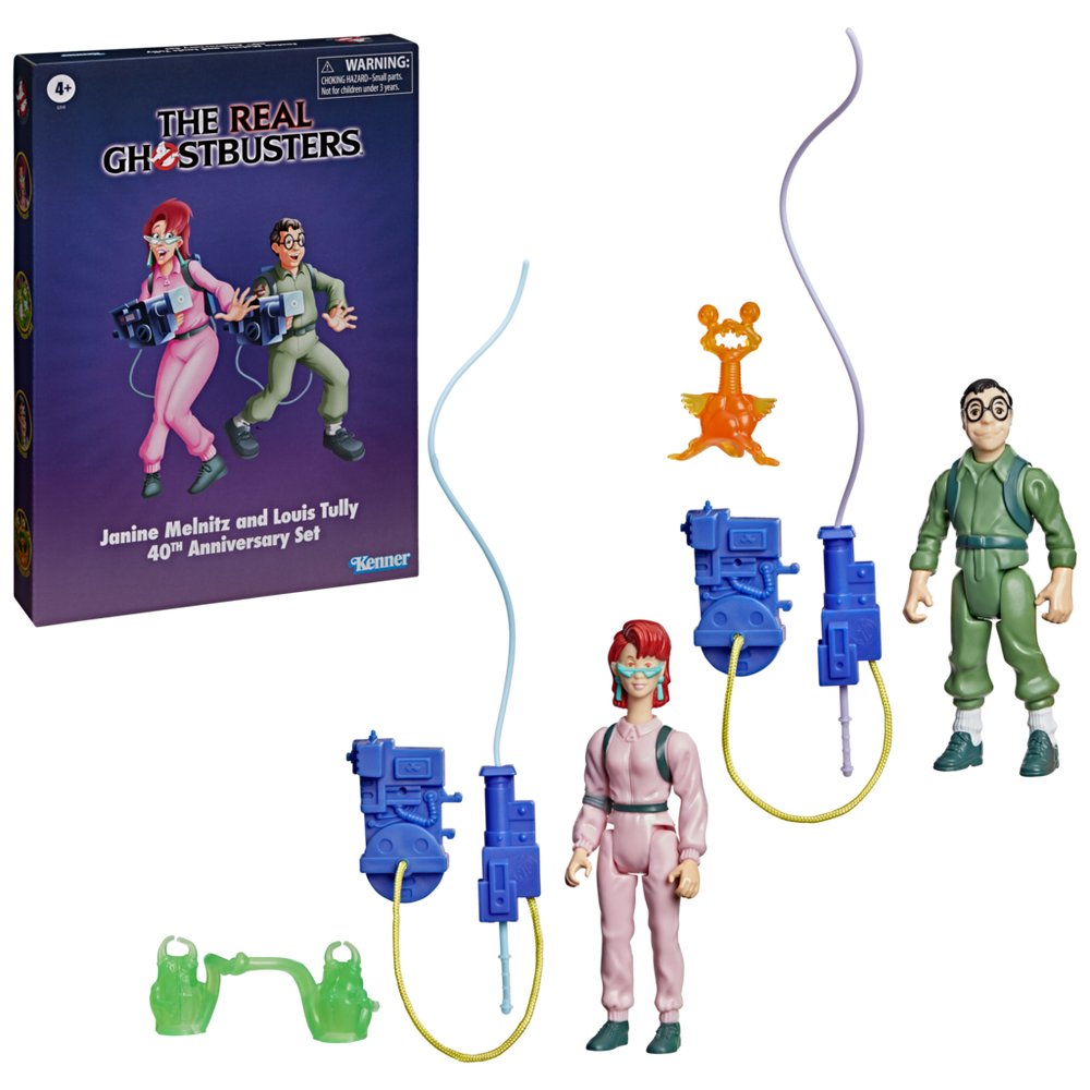The Real Ghostbusters Kenner Classics Janine Melnitz and Louis Tully 40th Anniversary Set