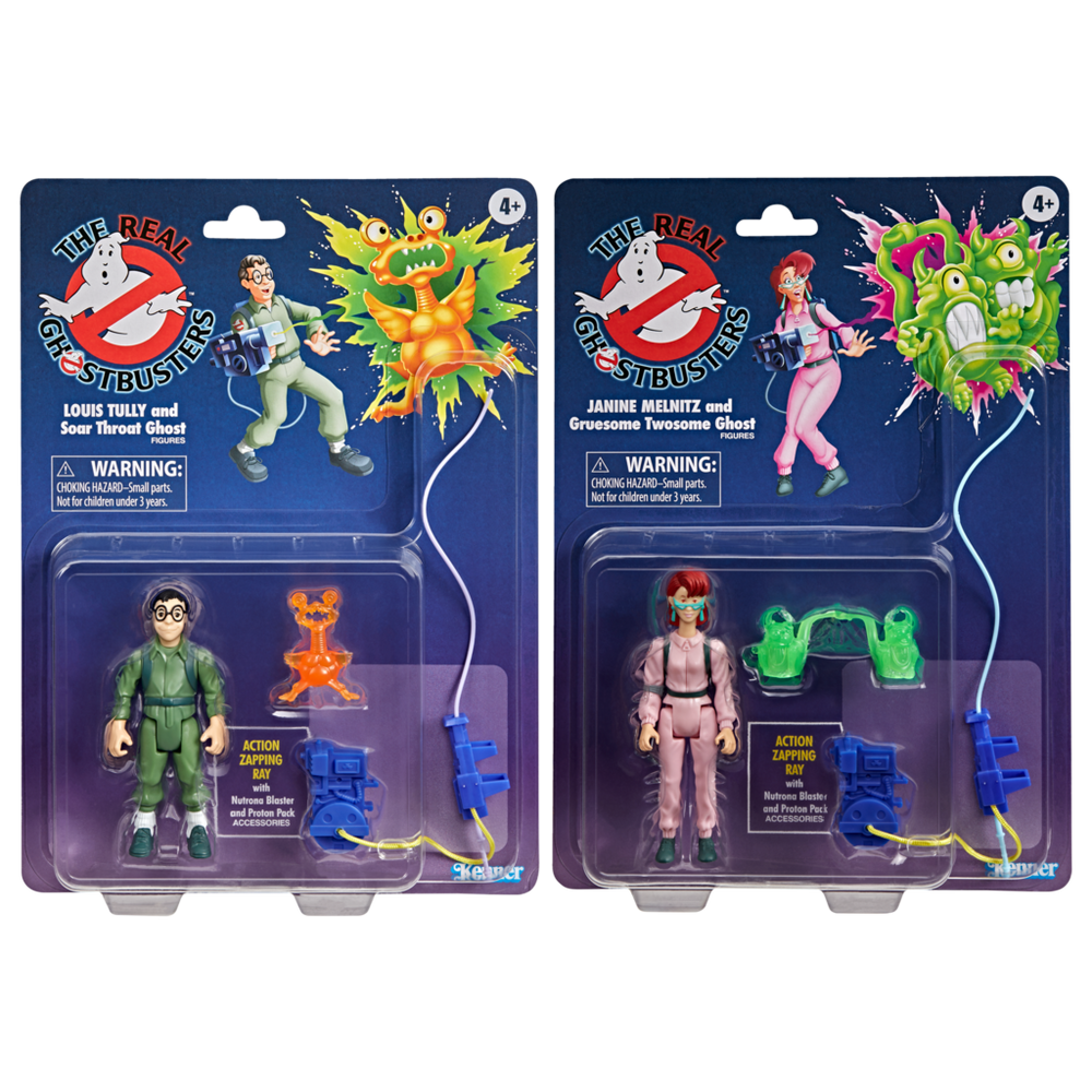 The Real Ghostbusters Kenner Classics Janine Melnitz and Louis Tully 40th Anniversary Set
