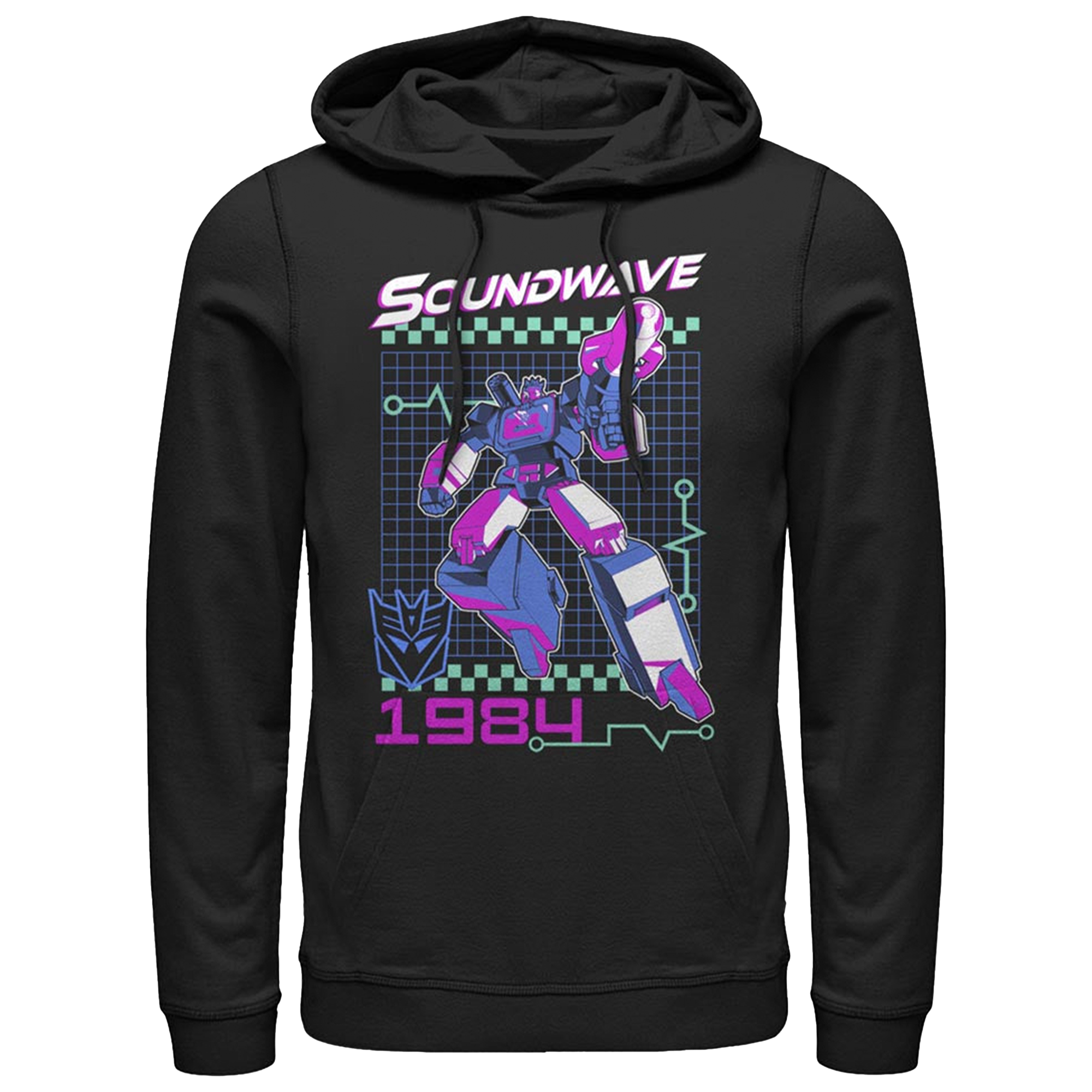 Transformers Soundwave Retro Men's Hooded Fleece Sweatshirt