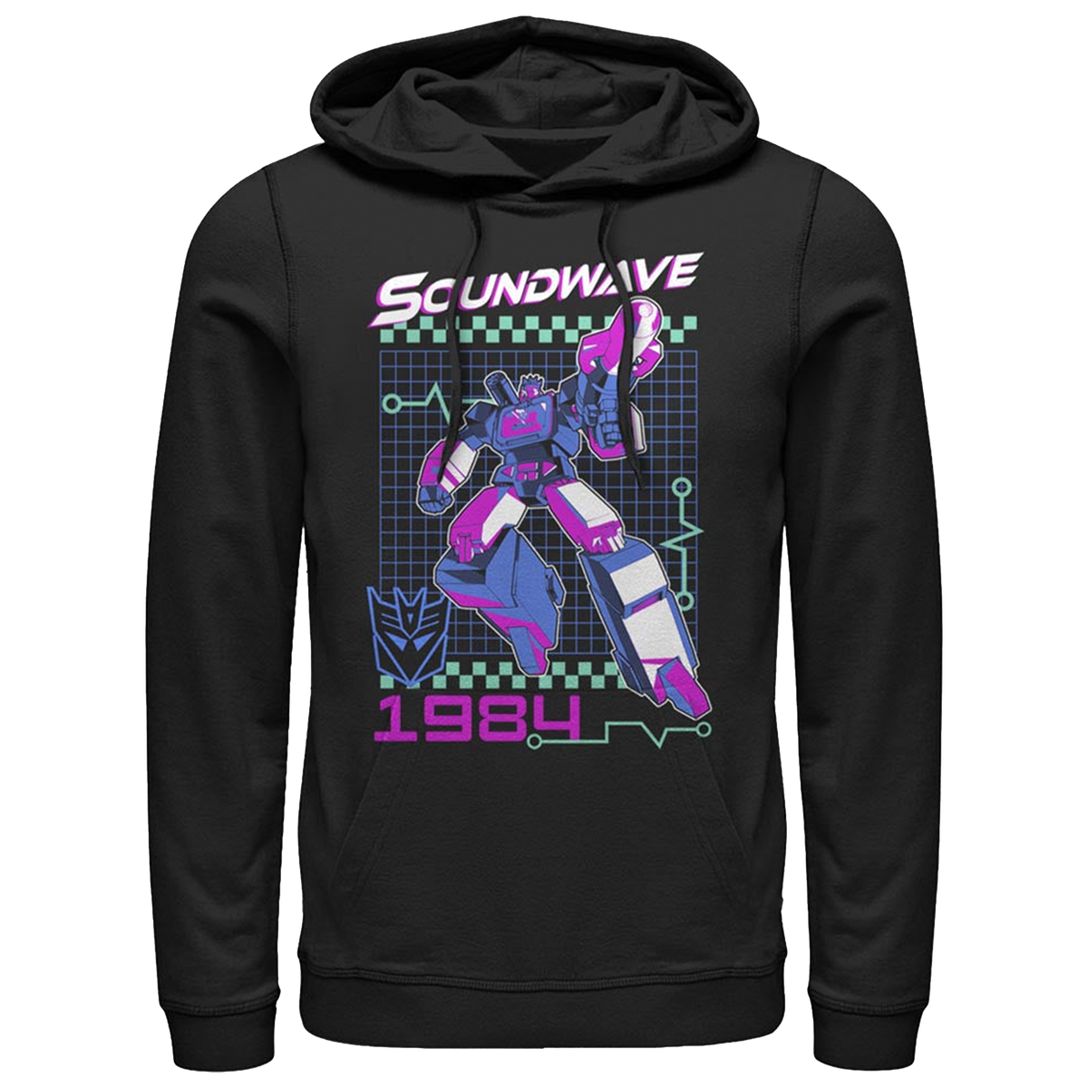 Transformers Soundwave Retro Men's Hooded Fleece Sweatshirt